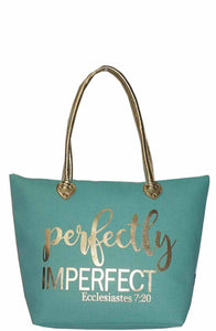 Perfectly Imperfect Mint Tote