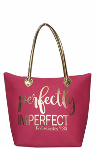 Perfectly Imperfect Pink Tote