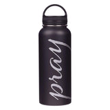 Pray Black Stainless Steel Water Bottle