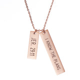 I Know The Plans Double Bar Necklace