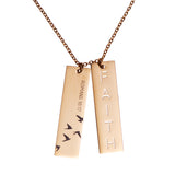 FAITH Double Bar Necklace