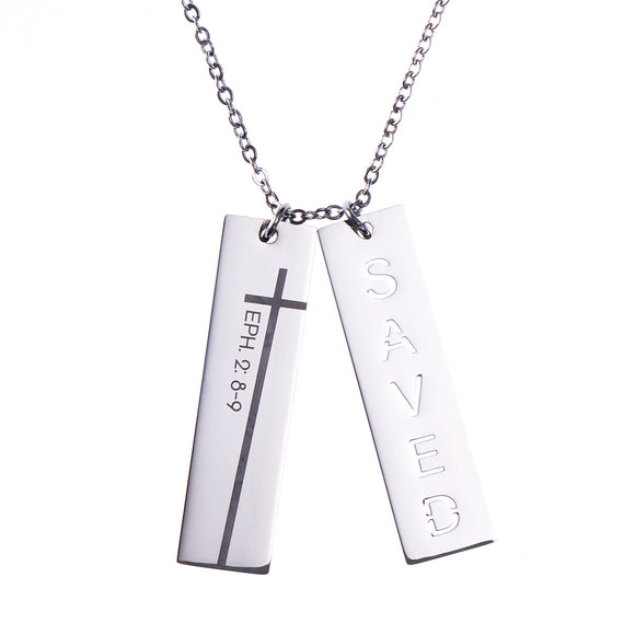 Saved Double Bar Necklace