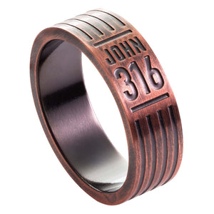 John 3:16 Men's Ring Bronze