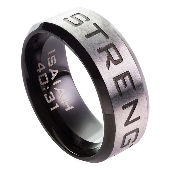 Strength- Isaiah 40:31 Men's Ring