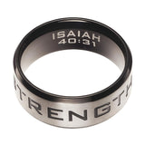 Strength- Isaiah 40:31 Men's Ring