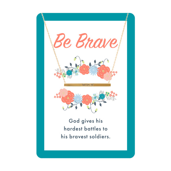 Be Brave Bar Necklace